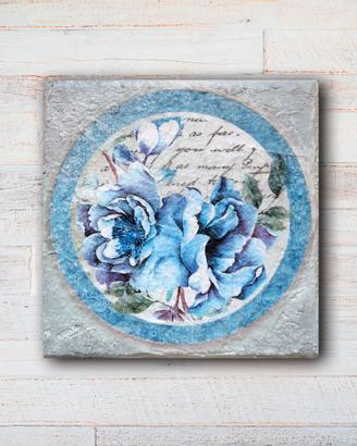 Quadretto floreale decorativo cm.10x10