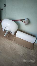 lavandino con colonna e rubinetto 