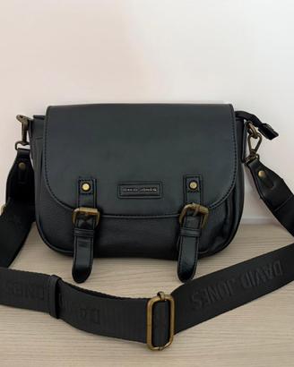 Borsa donna David Jones nera a tracolla nuova