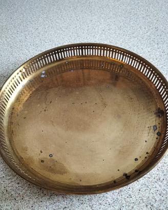 vassoio ottone vintage 