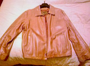 GIACCA IN VERA PELLE COGNAC MIS. 44 Usata