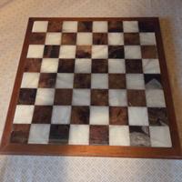 Scacchiera in Alabastro Volterra e dama