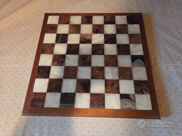 Scacchiera in Alabastro Volterra e dama