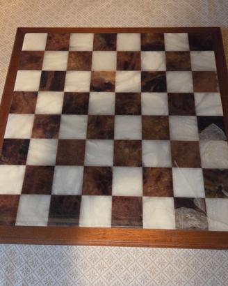 Scacchiera in Alabastro Volterra e dama