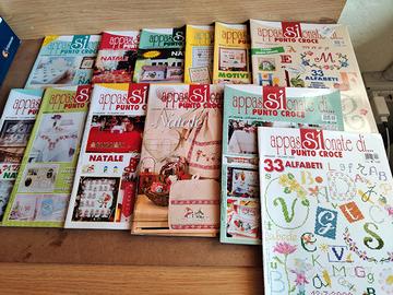 set 12 fascicoli appassionate di punto croce 