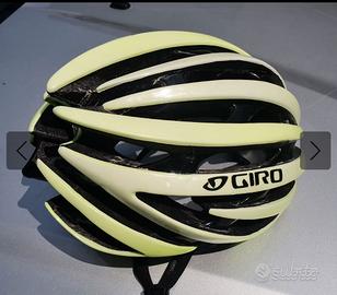 Casco Giro giallo fluo M + occhiali 4 lenti +compl