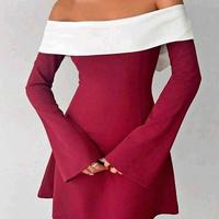 Abito  color rosso- bordeaux da donna