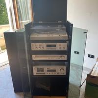 Colonna Hi Fi anni 80 AKAI con casse di serie