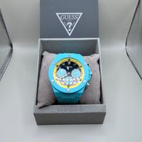Orologio Guess Cronografo Azzurro Giallo