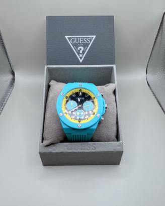 Orologio Guess Cronografo Azzurro Giallo