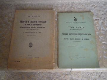 TESTI UNICI Ferrovie Tramvie Navigazione 1913-1930