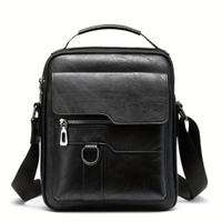 Borsa a tracolla da uomo (ecopelle/nero) 26*22*8cm