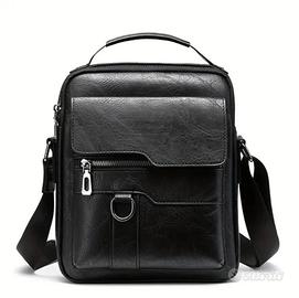 Borsa a tracolla da uomo (ecopelle/nero) 26*22*8cm