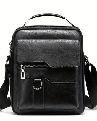 Borsa a tracolla da uomo (ecopelle/nero) 26*22*8cm
