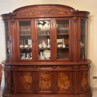 Soggiorno completo in legno ciliegio e pelle – Ele