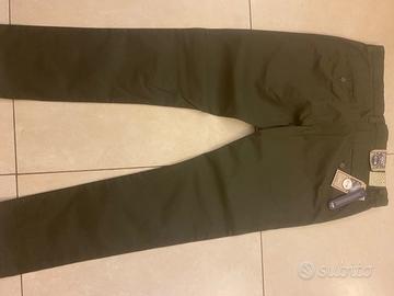 Pantaloni cotone verde militare nuovo