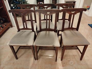 Set sedie di legno - antiche / vintage