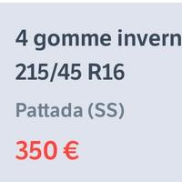 4 gomme invernali Momo 215/45 R16