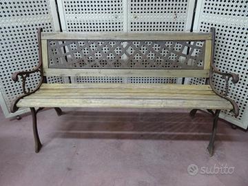 PANCHINA LEGNO E GHISA