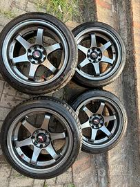 Ruote japan racimg  gommate da 15