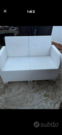 Divano rattan e vetrina