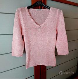 Maglia Rosa Melange Made in Italy