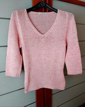 Maglia Rosa Melange Made in Italy