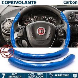 COPRIVOLANTE per FIAT Effetto FIBRA CARBONIO Blu
