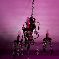 Lampadario vintage gocce cristallo fume’