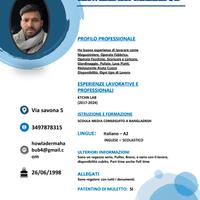 Magazziniere,facchinaggio,aiuto cuoco