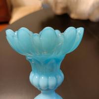 porta candele opaline turchese antico