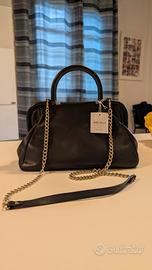 borsa in pelle nera Officine Creative