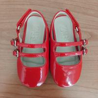 Ballerine rosse con fibbie Zara