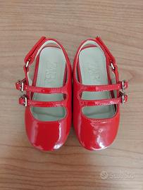 Ballerine rosse con fibbie Zara