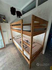 Letto a castello mydal ikea in legno