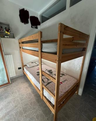 Letto a castello mydal ikea in legno