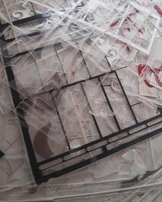 sfrido plexiglass, scarti di lavorazione