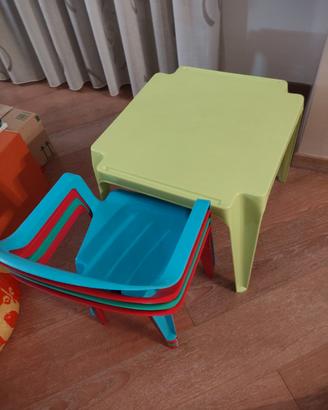 tavolino e sedie bambini giardino 