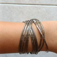 Bracciale Multi-Fili color argento Inciso 