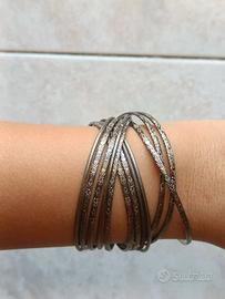Bracciale Multi-Fili color argento Inciso 