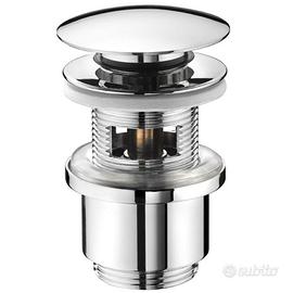 Piletta lavello click clack con sifone cromato