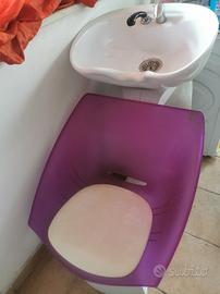 lavatesta e sedia da lavoro 