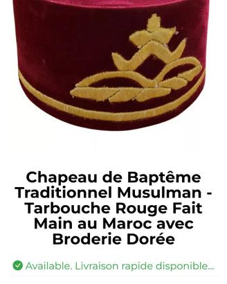 cappello tradizionale musulmano da battesimo 