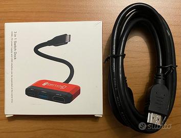 Nintendo Switch Dock + Alimentatore + Cavo Hdmi