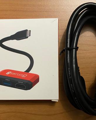 Nintendo Switch Dock + Alimentatore + Cavo Hdmi