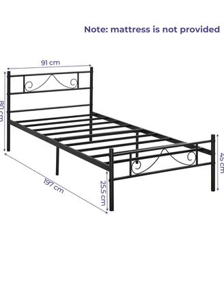 letto singolo in ferro battuto 