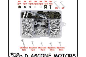 KIT VITI ALLUMINIO UNIVERSALI ARGENTATE