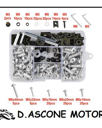 KIT VITI ALLUMINIO UNIVERSALI ARGENTATE