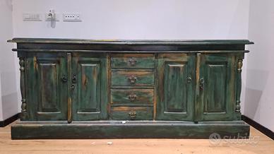 CREDENZA CONSOLLE BASSA LEGNO MASSELLO