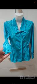 Camicia pigiama vintage ricamata anni 80 S/M